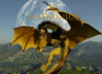Dragon-like creature with 'MATRONIUS' text against a mountainous landscape with moon.
