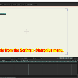Moho Pro software interface highlighting the dropdown path Scripts > Matronius > SwitchTargets to launch the tool.
