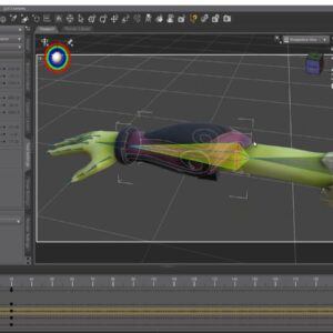 Mixamo armature imported into DAZ Studio 4.23 Joint Editor with bone hierarchy and animation keyframes intact
