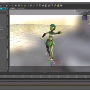 Animated custom character exported from Blender to DAZ Studio 4.23 with full armature and timeline keyframes
